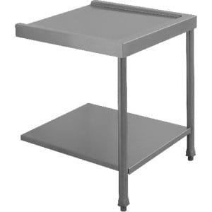 Stainless steel kitchen table with shelf