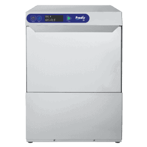 Commercial dishwasher with digital controls display