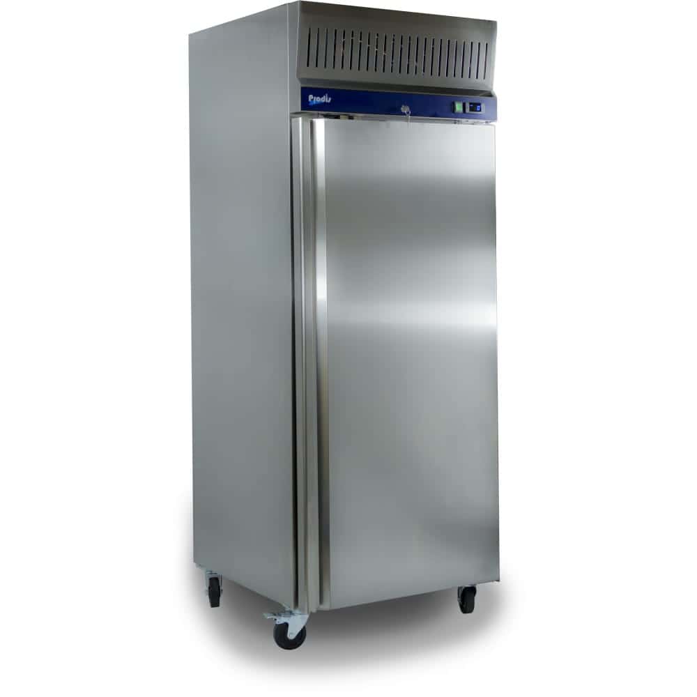 Stainless steel commercial refrigerator with wheels